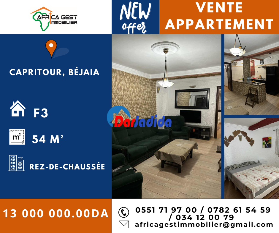 Vente Appartement F3 Bejaia