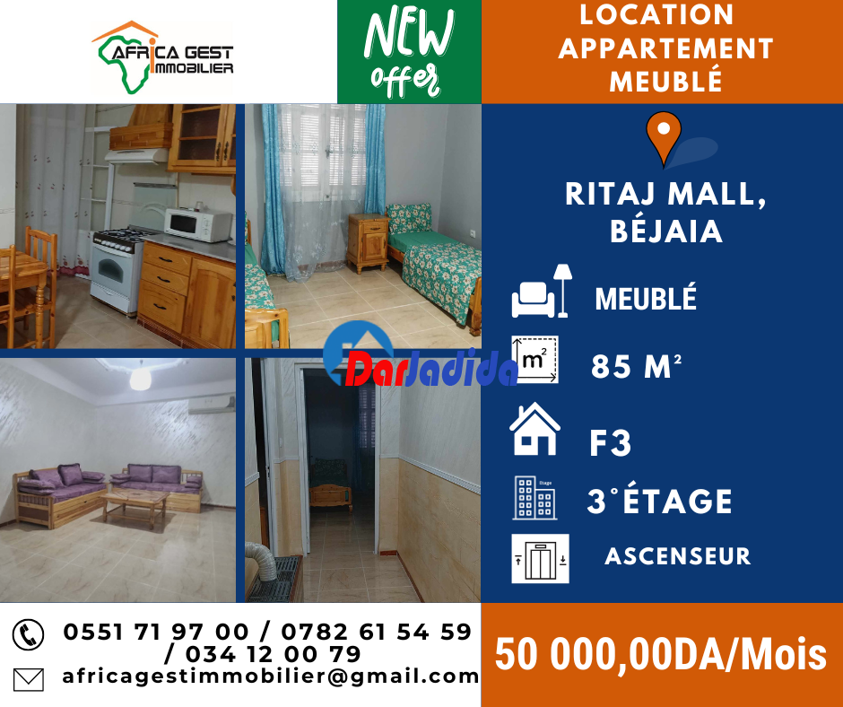 Location Appartement F3 Bejaia