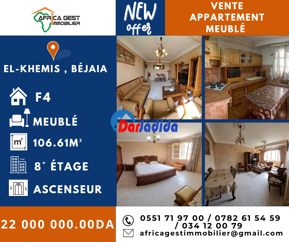 Vente Appartement F4 Bejaia