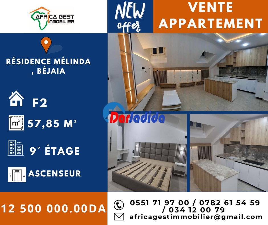 Vente Appartement F2 Bejaia