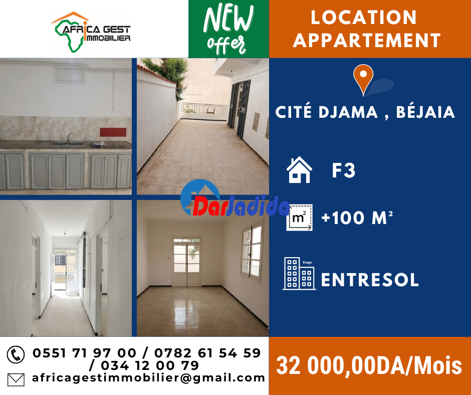 Location Appartement F3 Bejaia