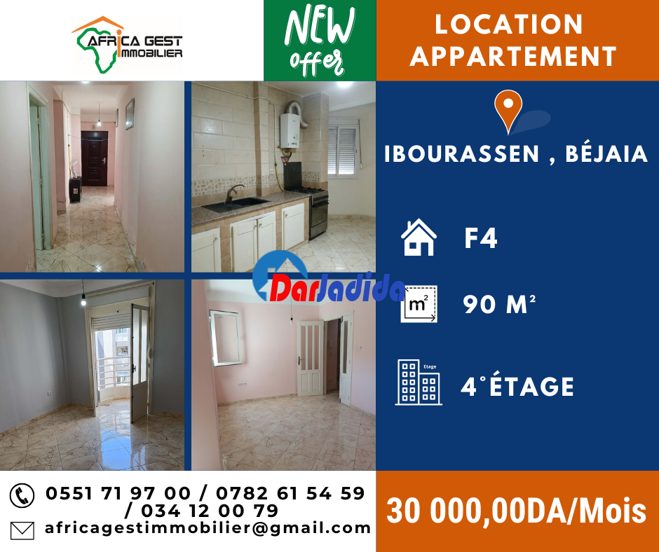 Location Appartement F4 Bejaia