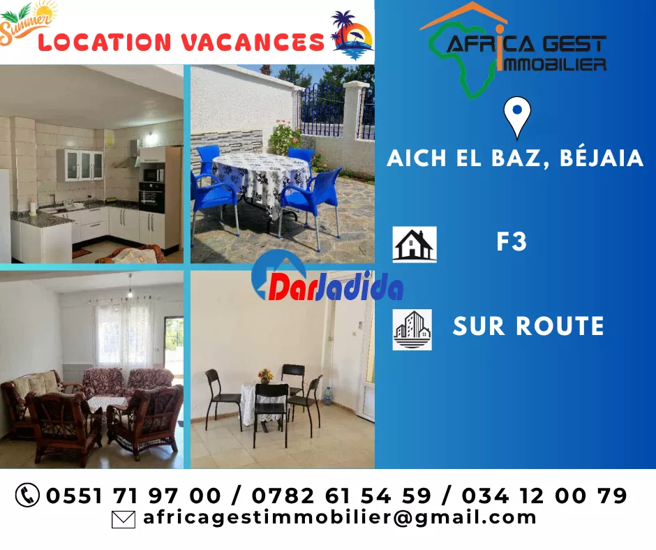 Location vacances Appartement F3 Bejaia