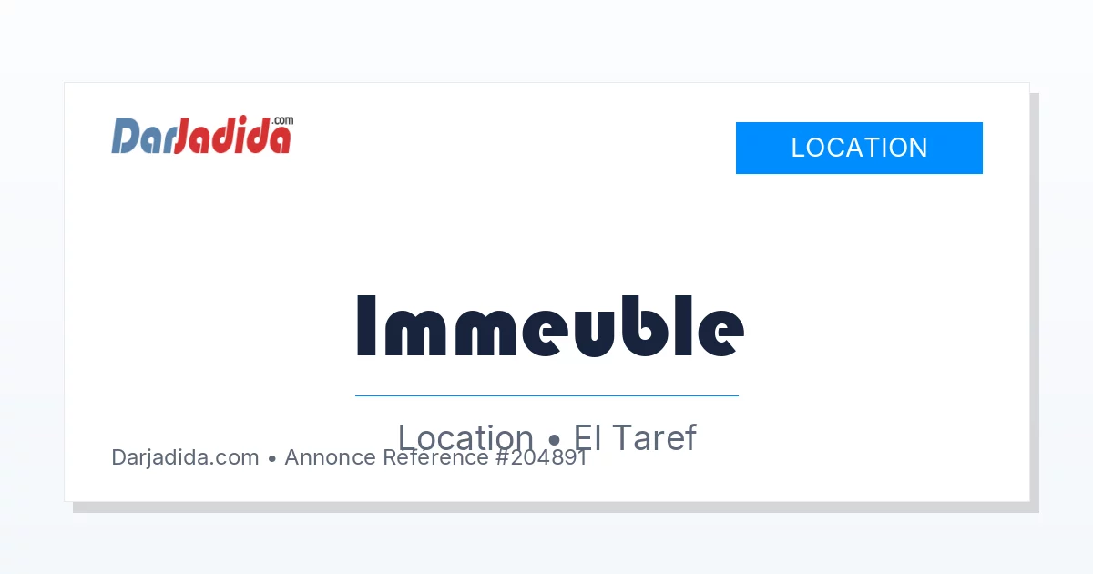 Location Immeuble  El Tarf