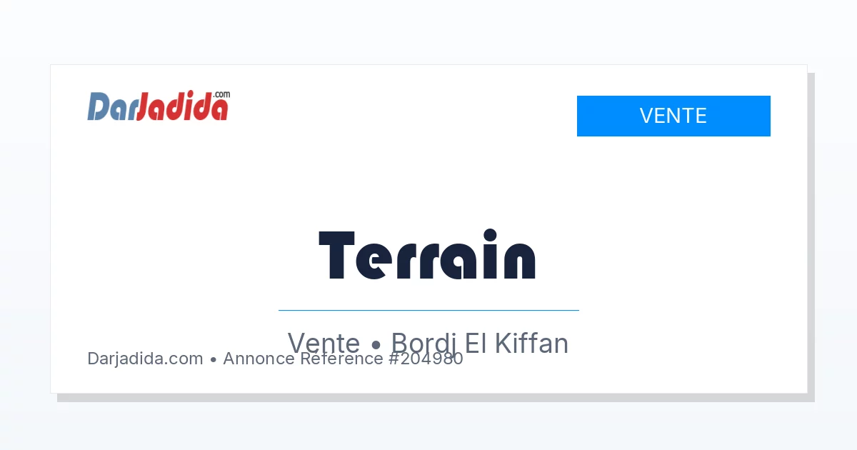 Vente Terrain  Alger