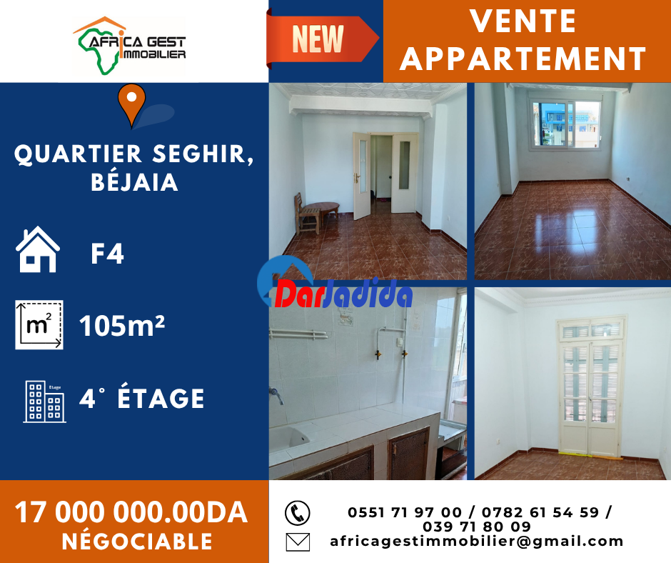Vente Appartement F4 Bejaia