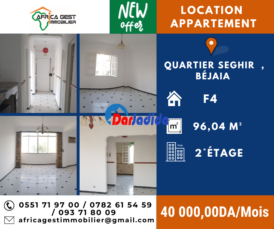 Location Appartement F4 Bejaia