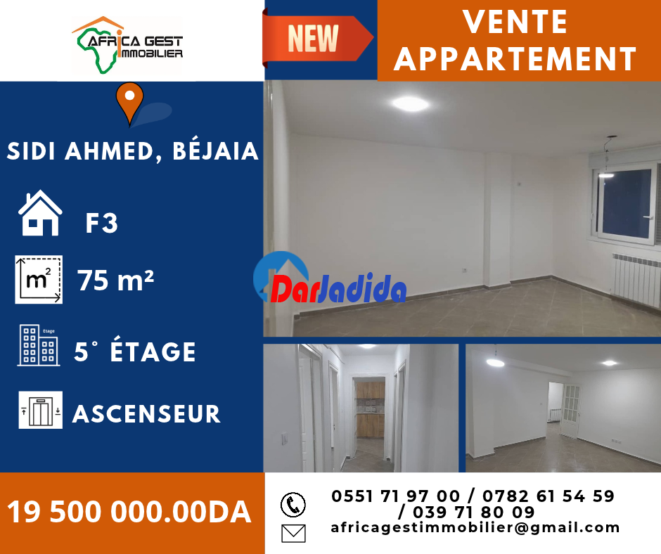 Vente Appartement F3 Bejaia