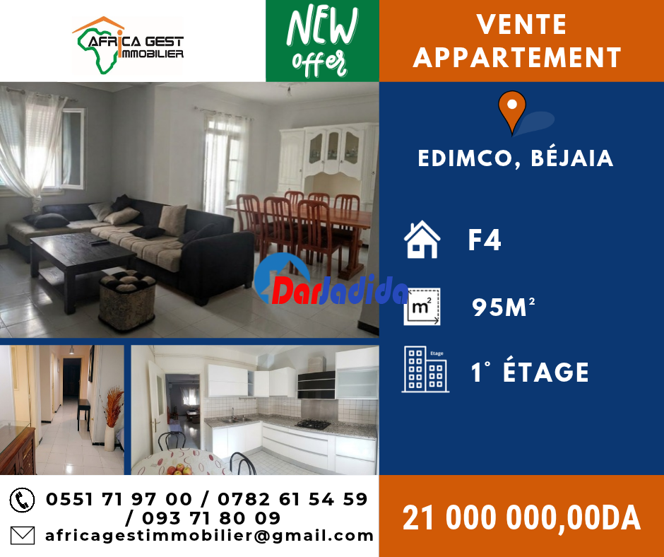 Vente Appartement F4 Bejaia