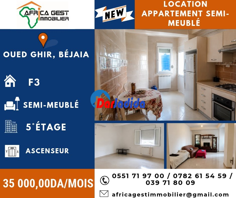 Location Appartement F3 Bejaia