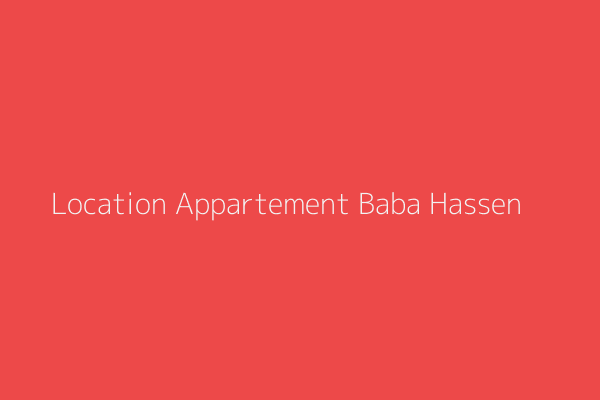Location Appartement F4 Baba Hassen Baba Hassen Alger