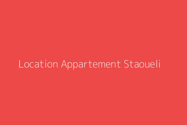 Location Appartement F4 LA COLLINE Staoueli Alger