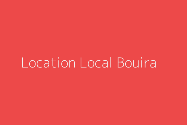 Location Local  La SONAD Bouira Bouira