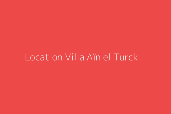 Location Villa F6 Oran