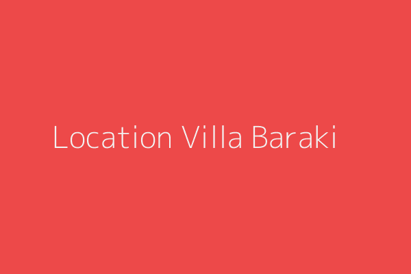 Location Villa F5 Alger