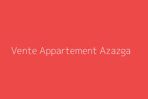 Vente Appartement F4 Tizi ouchen Azazga Tizi-Ouzou