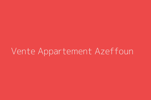 Vente Appartement F2 Timlouka Azeffoun Tizi-Ouzou