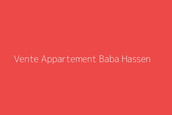 Vente Appartement F3 Baba Hacen Baba Hassen Alger
