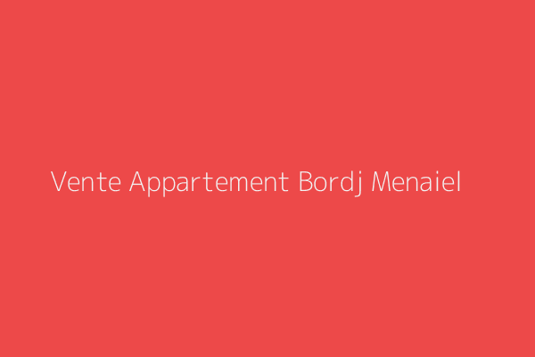Vente Appartement F5 Boumerdes