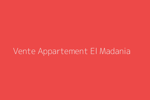 Vente Appartement F4 El madania El Madania Alger