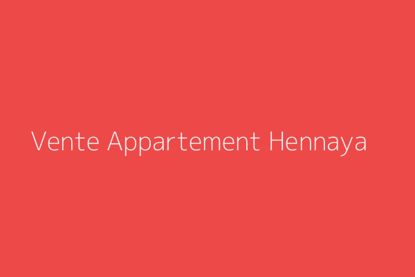 Vente Appartement F3 Cité 70 Logts Bloc F Hennaya Tlemcen