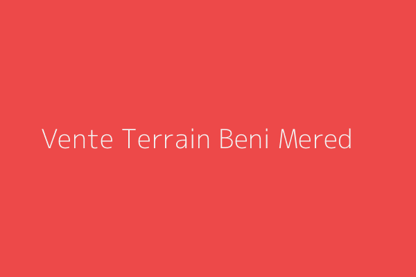 Vente Terrain  Zone industrielle de Beni Mered Beni Mered Blida