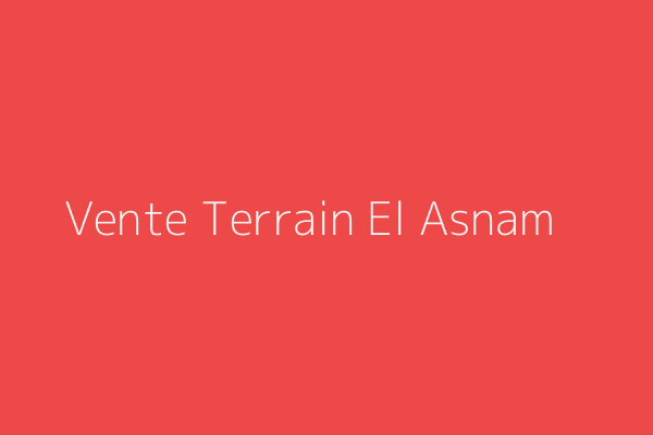 Vente Terrain  EL Asnam El Asnam Bouira