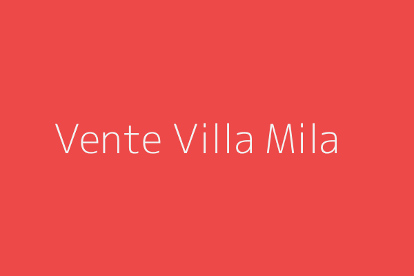 Vente Villa F8 Mila